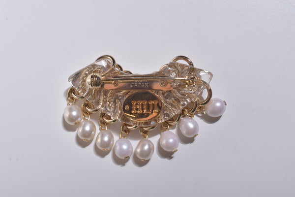FRINGE PEARL BROOCH