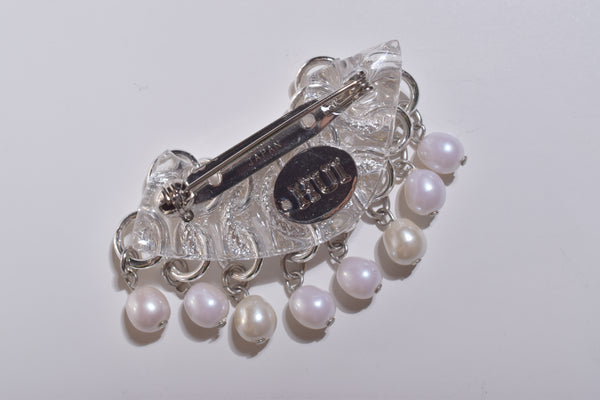 FRINGE PEARL BROOCH