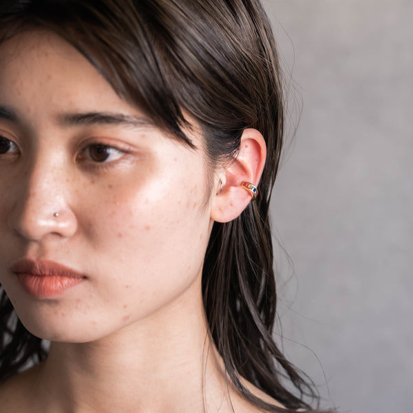 MULTI COLOR BRASS EARCUFF