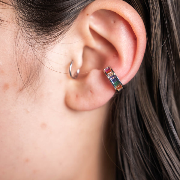 MULTI COLOR BRASS EARCUFF