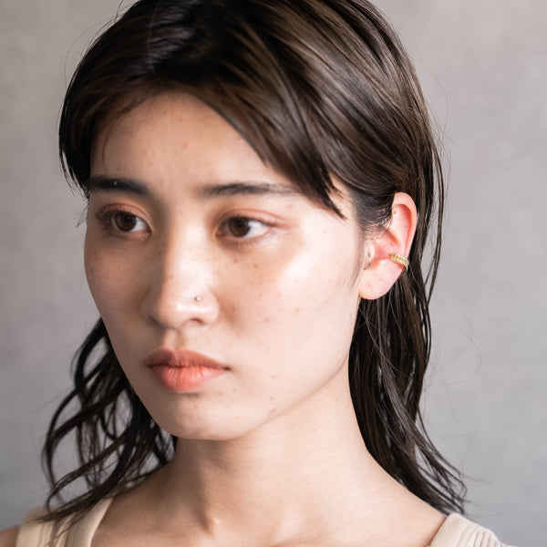 PARALLEL ZIRCONIA EAR CUFF