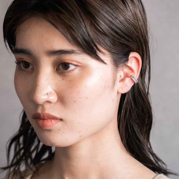 PARALLEL ZIRCONIA EAR CUFF