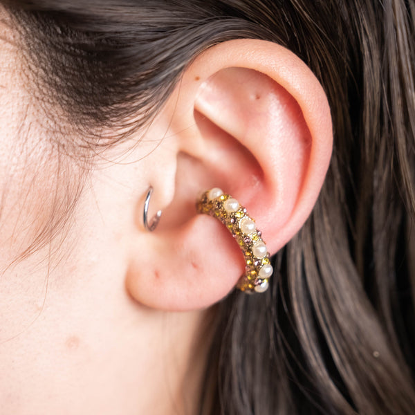 MULTI PEARL CRYSTAL EARCUFF