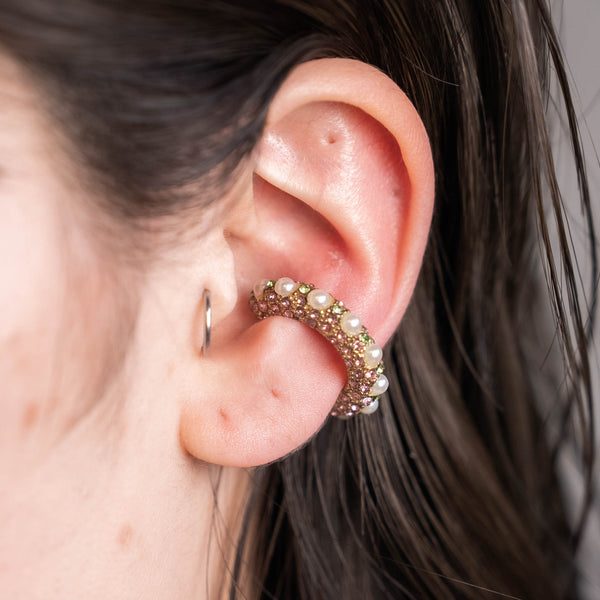 MULTI PEARL CRYSTAL EARCUFF