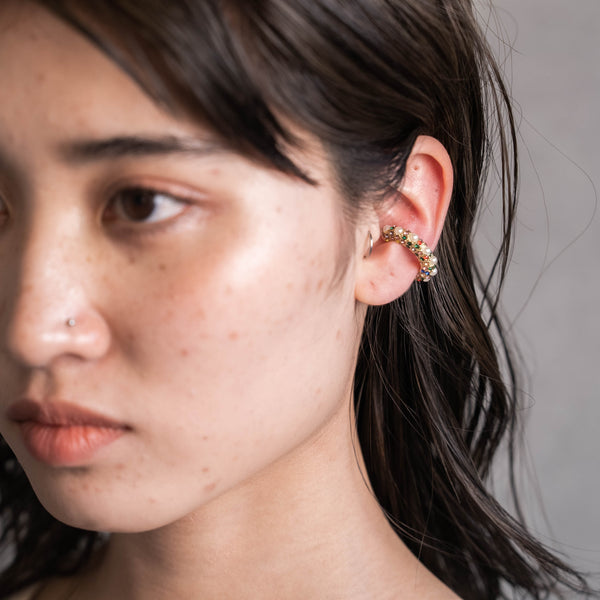 MULTI PEARL CRYSTAL EARCUFF