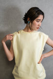 ASYMMETRY OPEN SHOULDER FRENCH SLEEVE URAKE PULLOVER