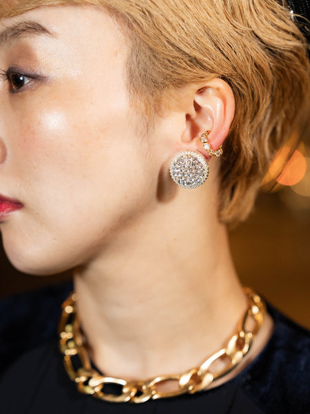 PAVE EARRING/PIERCE