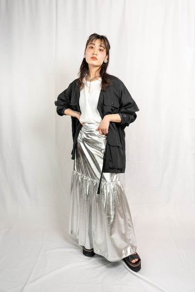 METARIC GATHERED SKIRT
