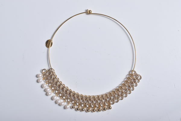 FRINGE PEARL CHOKER
