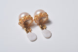 CHAIN PEARL S EARRING/PIERCE