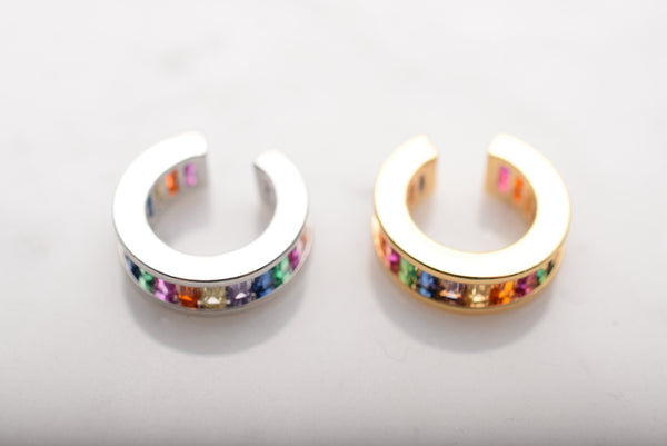 MULTI COLOR BRASS EARCUFF