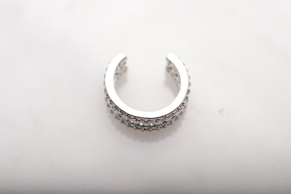 PARALLEL ZIRCONIA EAR CUFF