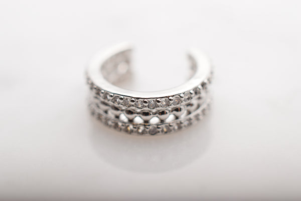 PARALLEL ZIRCONIA EAR CUFF