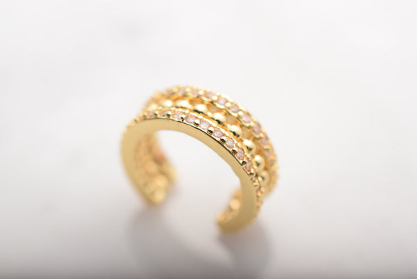 PARALLEL ZIRCONIA EAR CUFF