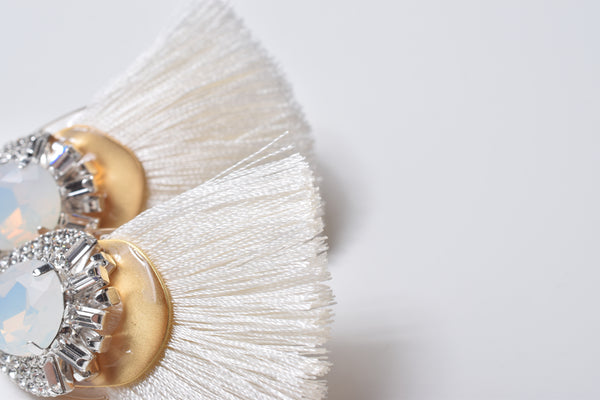 FRINGE STONE EARRING