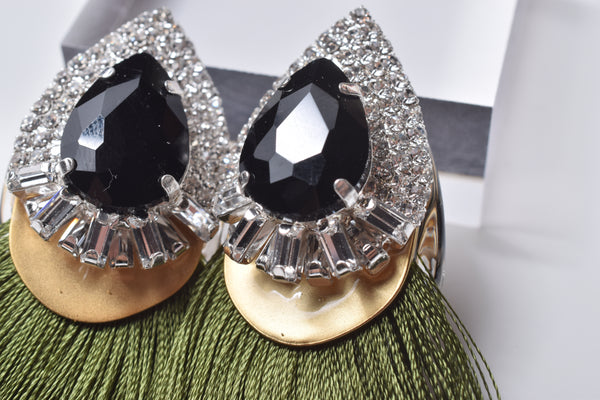 FRINGE STONE EARRING