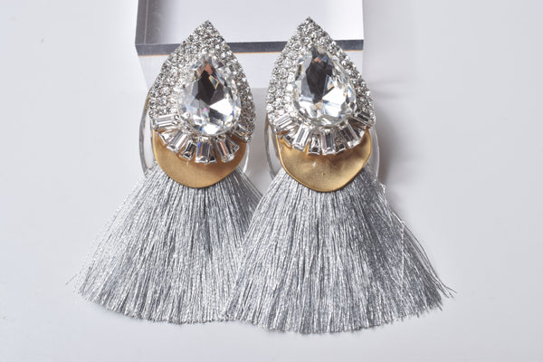FRINGE STONE EARRING