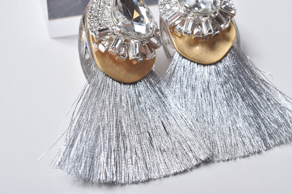 FRINGE STONE EARRING