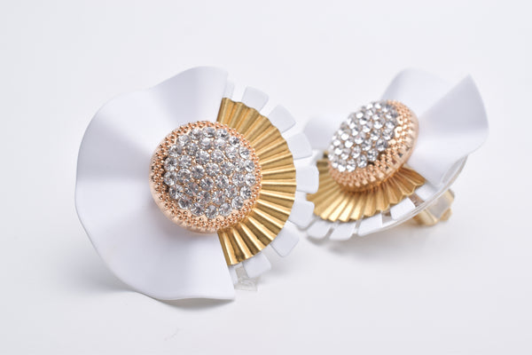 MODERN FLOWER EARRING/PIERCE