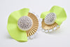 MODERN FLOWER EARRING/PIERCE