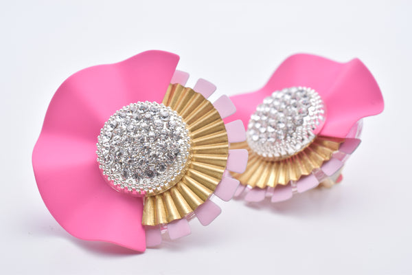 MODERN FLOWER EARRING/PIERCE