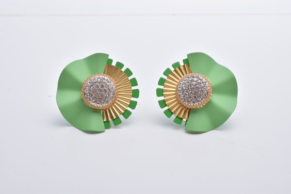 MODERN FLOWER EARRING/PIERCE