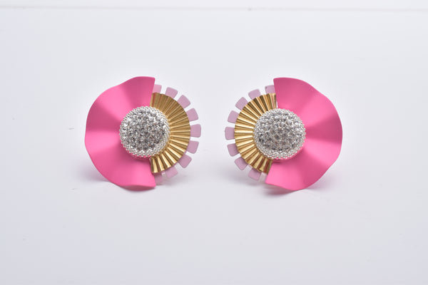 MODERN FLOWER EARRING/PIERCE