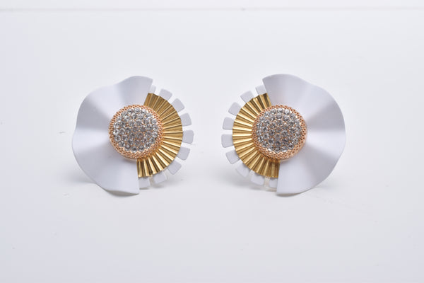 MODERN FLOWER EARRING/PIERCE