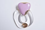 CLEAR HEART BROOCH