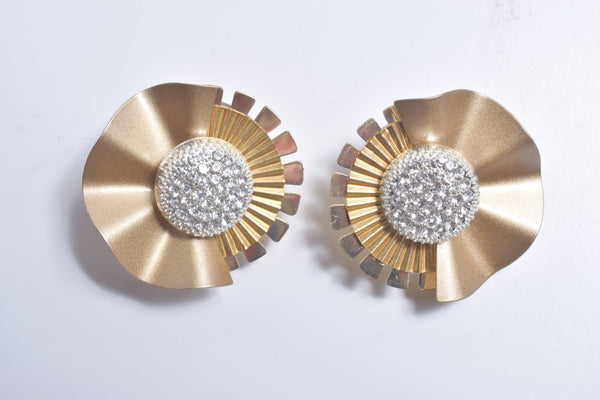 MODERN FLOWER EARRING/PIERCE