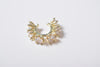 RHINESTONE ROUND EARCUFF