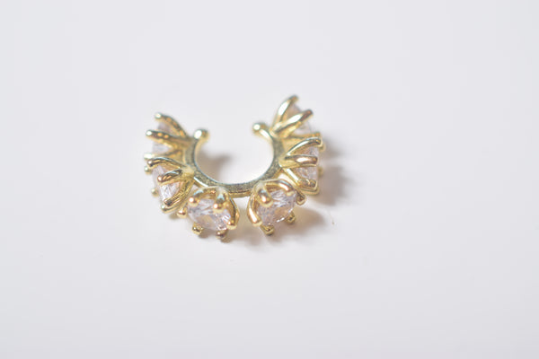 RHINESTONE ROUND EARCUFF