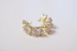 RHINESTONE ROUND EARCUFF