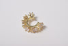 RHINESTONE ROUND EARCUFF
