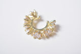 RHINESTONE ROUND EARCUFF