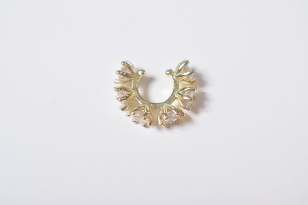RHINESTONE ROUND EARCUFF