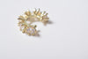 RHINESTONE ROUND EARCUFF