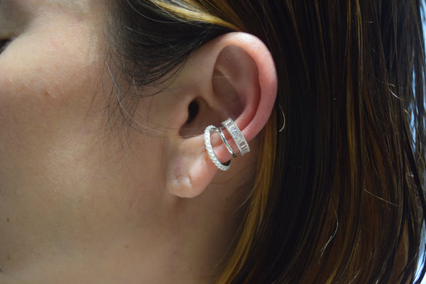 PEARL RHINESTONE MULTI LAYER EARCUFF