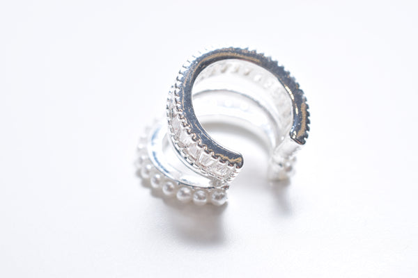 PEARL RHINESTONE MULTI LAYER EARCUFF