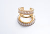 PEARL RHINESTONE MULTI LAYER EARCUFF