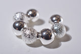 DUAL TEXTURE BALL EARCUFF