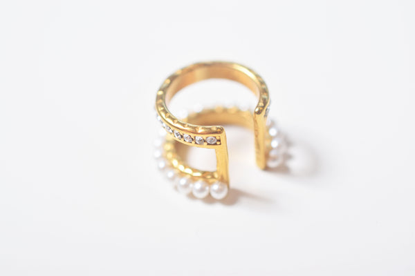 PEARL ZIRCONIA LINE EARCUFF