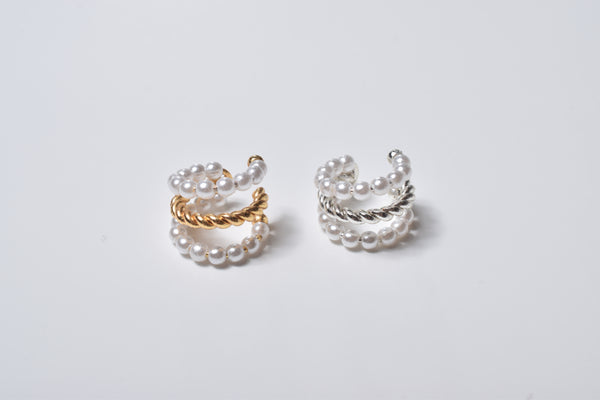 PEARL TWIST METAL EARCUFF