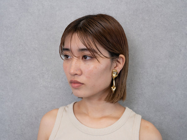 SWING HEART EARRING/PIERCE