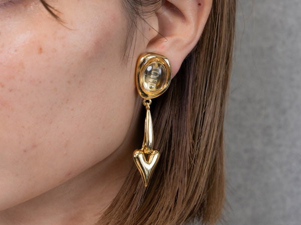 SWING HEART EARRING/PIERCE