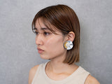 MODERN FLOWER EARRING/PIERCE
