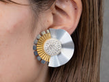 MODERN FLOWER EARRING/PIERCE