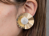 MODERN FLOWER EARRING/PIERCE