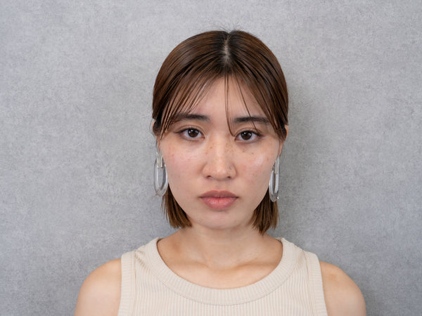 BLOCK EARRING/PIERCE