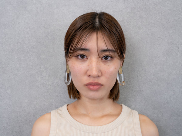 BLOCK EARRING/PIERCE